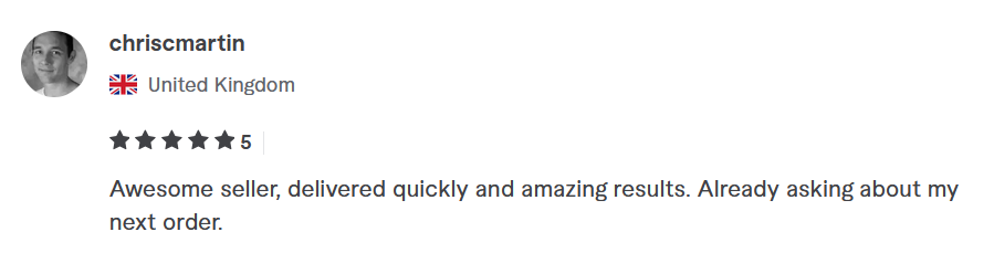 Fiverr client review