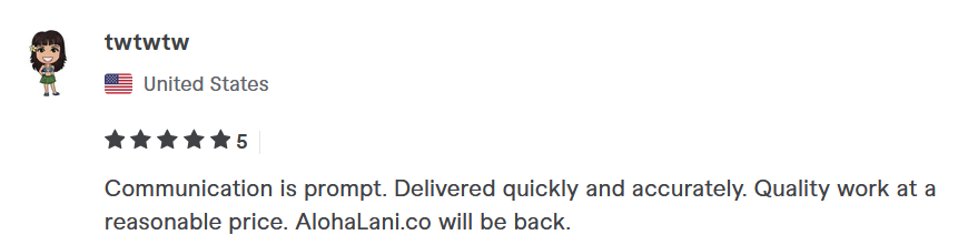 Fiverr client review